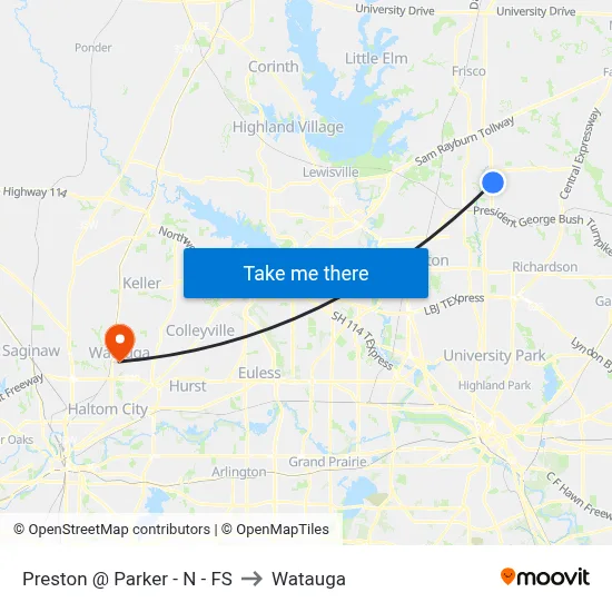 Preston @ Parker - N - FS to Watauga map