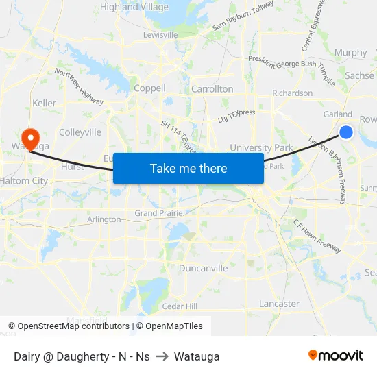 Dairy @ Daugherty - N - Ns to Watauga map
