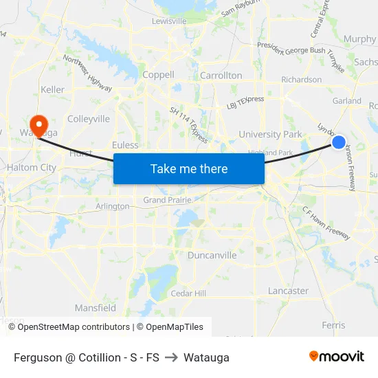Ferguson @ Cotillion - S - FS to Watauga map