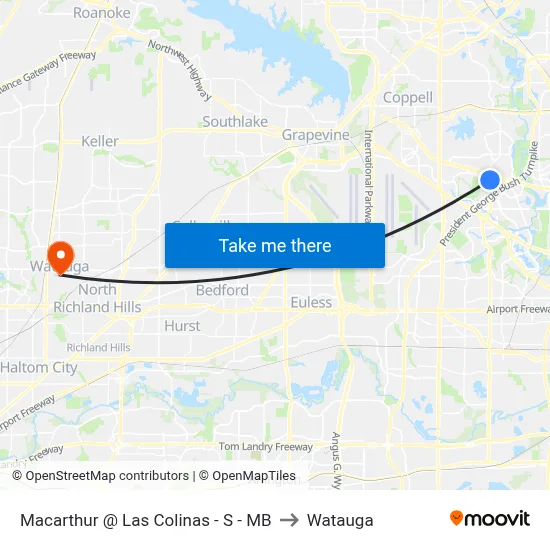 Macarthur @ Las Colinas - S - MB to Watauga map