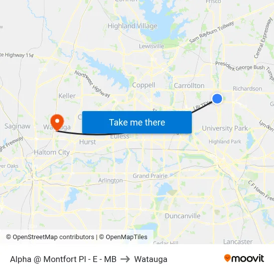 Alpha @ Montfort Pl - E - MB to Watauga map