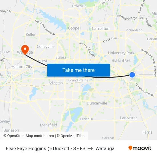 Elsie Faye Heggins @ Duckett - S - FS to Watauga map
