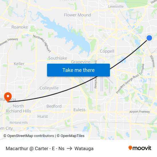 Macarthur @ Carter - E - Ns to Watauga map