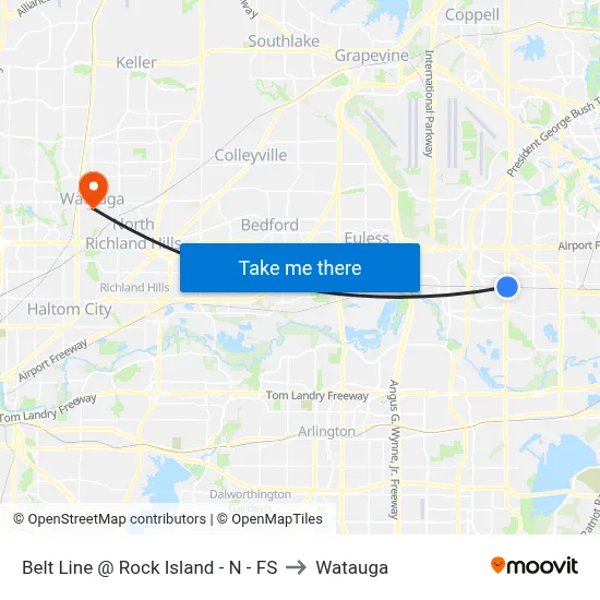 Belt Line @ Rock Island - N - FS to Watauga map