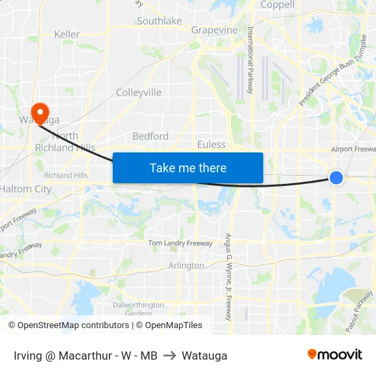 Irving @ Macarthur - W - MB to Watauga map