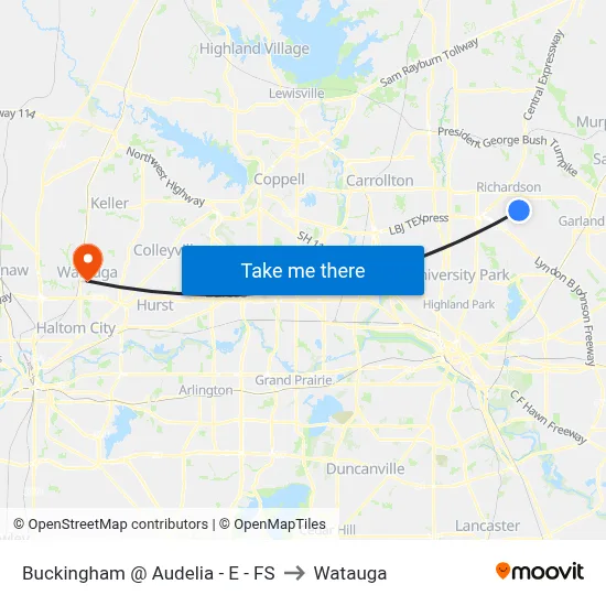 Buckingham @ Audelia - E - FS to Watauga map