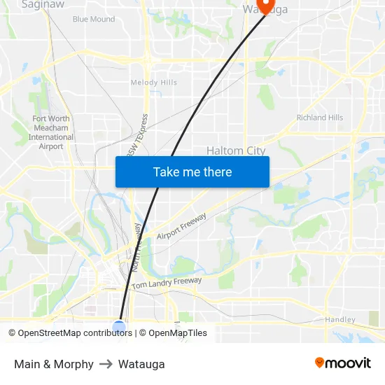 Main & Morphy to Watauga map