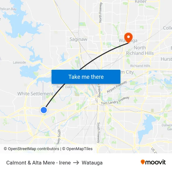 Calmont & Alta Mere - Irene to Watauga map