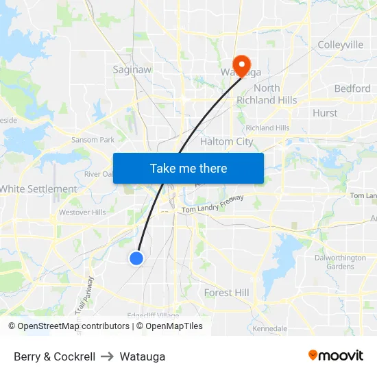 Berry & Cockrell to Watauga map