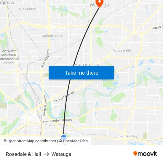 Rosedale & Hall to Watauga map