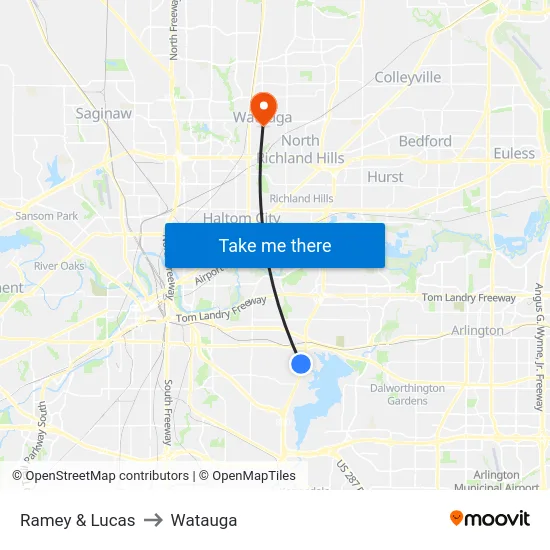 Ramey & Lucas to Watauga map