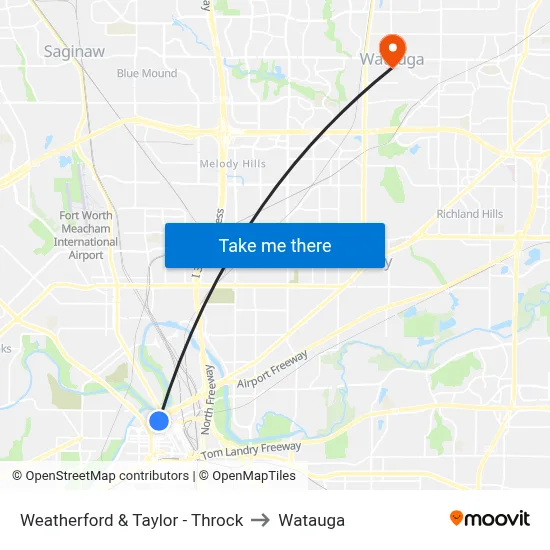 Weatherford & Taylor - Throck to Watauga map