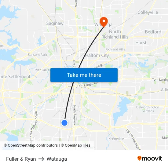 Fuller & Ryan to Watauga map