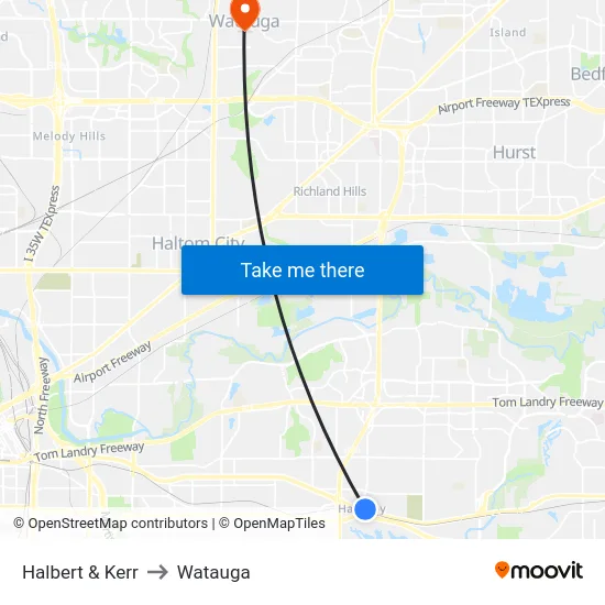Halbert & Kerr to Watauga map