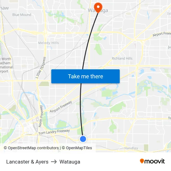Lancaster & Ayers to Watauga map