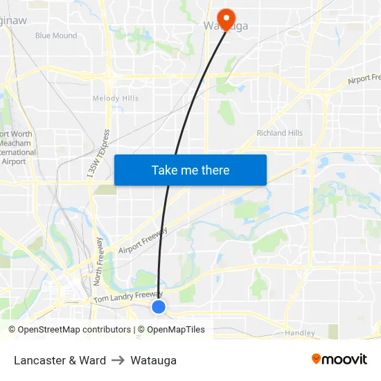 Lancaster & Ward to Watauga map