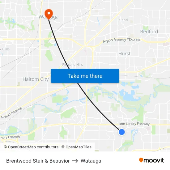 Brentwood Stair & Beauvior to Watauga map