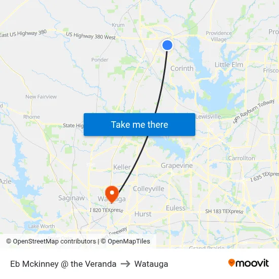 Eb Mckinney @ the Veranda to Watauga map