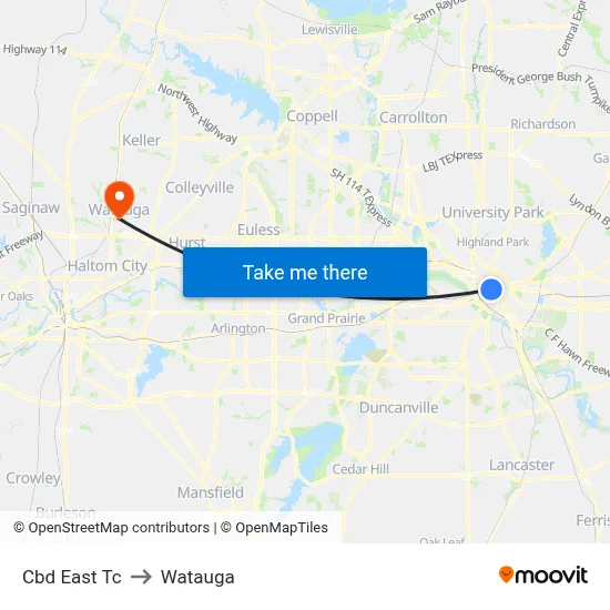 Cbd East Tc to Watauga map