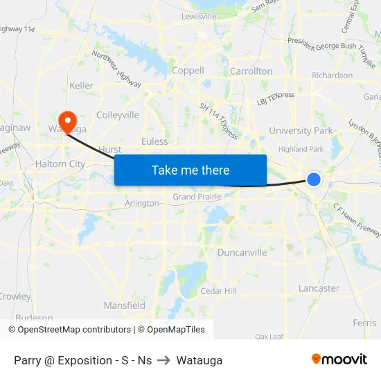Parry @ Exposition - S - Ns to Watauga map