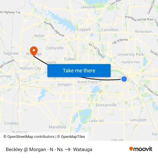 Beckley @ Morgan - N - Ns to Watauga map
