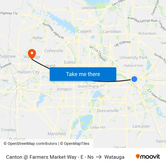 Canton @ Farmers Market Way - E - Ns to Watauga map