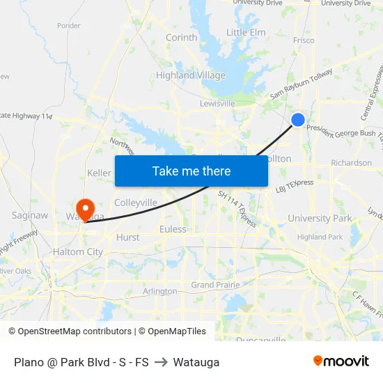 Plano @ Park Blvd - S - FS to Watauga map