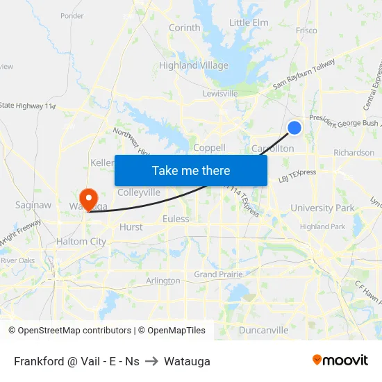 Frankford @ Vail - E - Ns to Watauga map