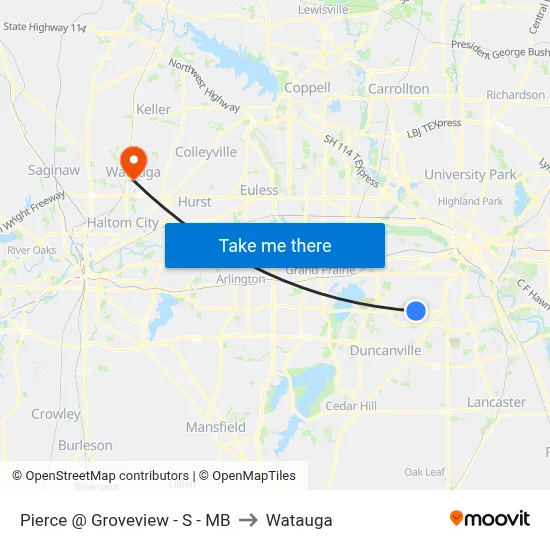 Pierce @ Groveview - S - MB to Watauga map