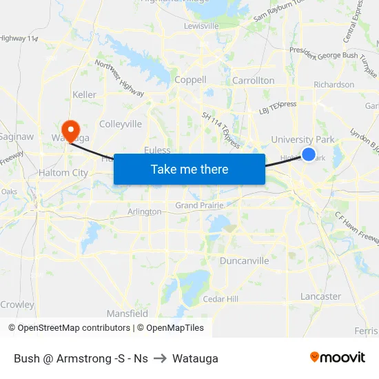 Bush @ Armstrong -S - Ns to Watauga map