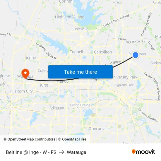 Beltline @ Inge - W - FS to Watauga map