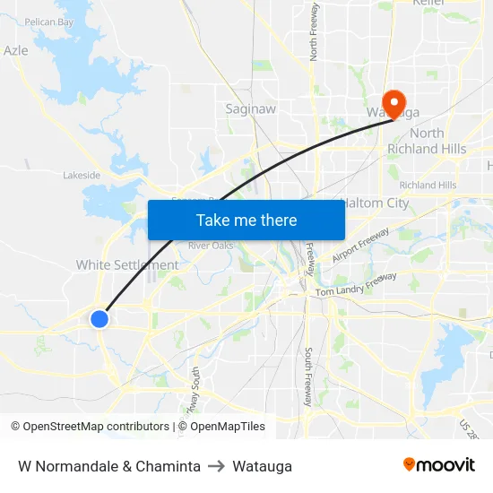 W Normandale & Chaminta to Watauga map