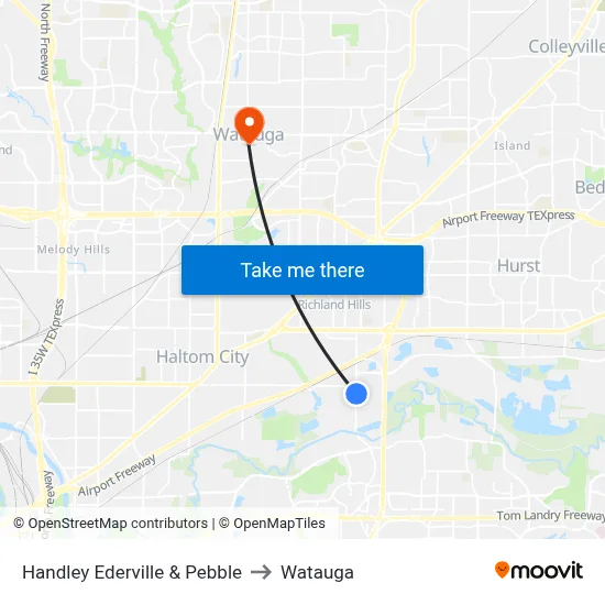 Handley Ederville & Pebble to Watauga map