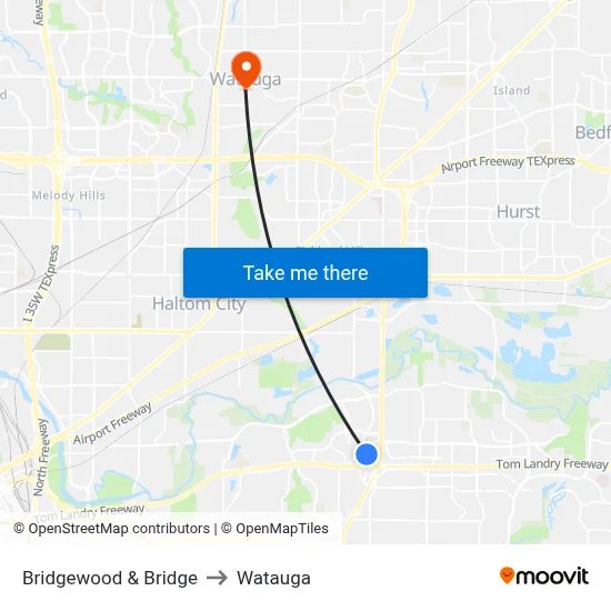 Bridgewood & Bridge to Watauga map