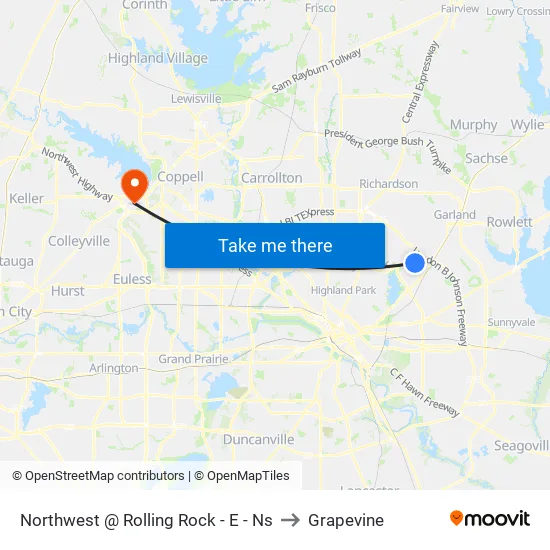 Northwest @ Rolling Rock - E - Ns to Grapevine map