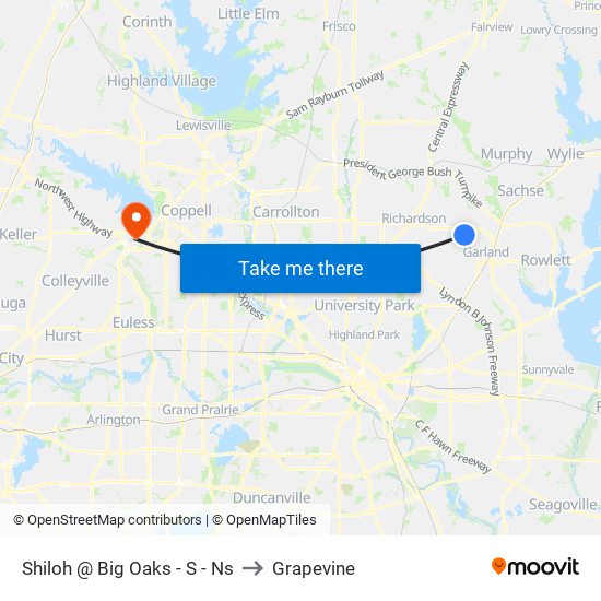 Shiloh @ Big Oaks - S - Ns to Grapevine map