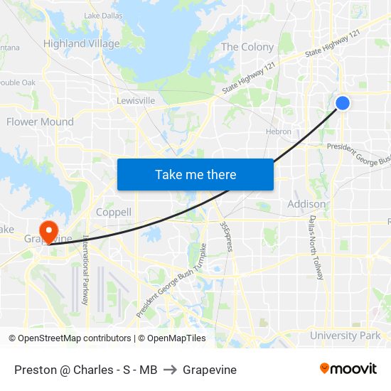 Preston @ Charles - S - MB to Grapevine map