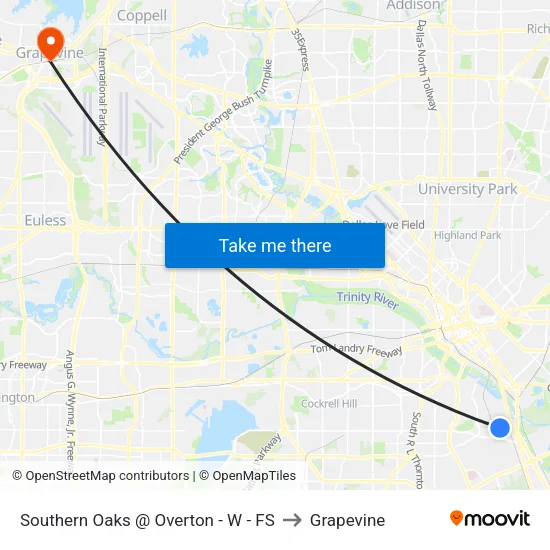 Southern Oaks @ Overton - W - FS to Grapevine map