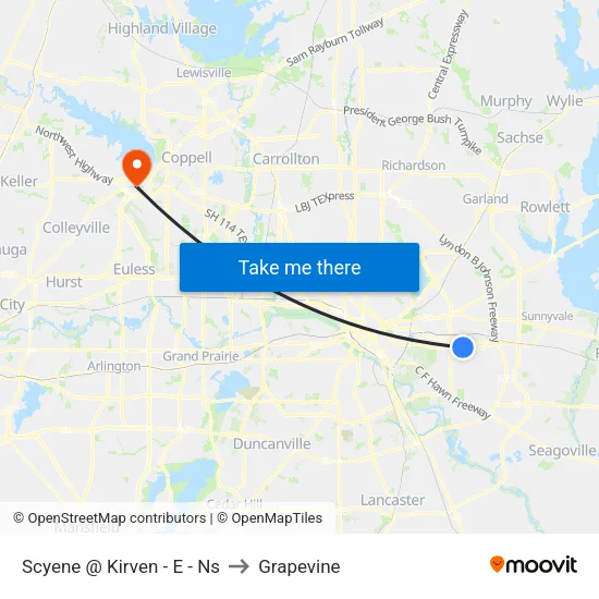 Scyene @ Kirven - E - Ns to Grapevine map