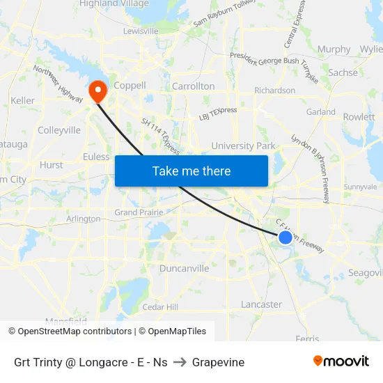 Grt Trinty @ Longacre - E - Ns to Grapevine map