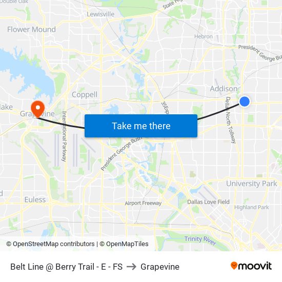 Belt Line @ Berry Trail - E - FS to Grapevine map