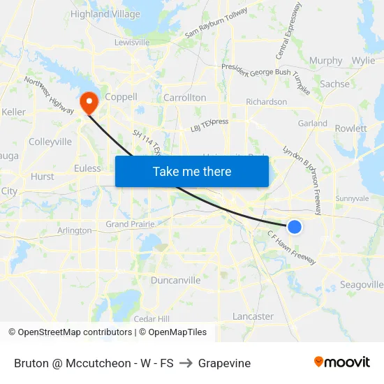 Bruton @ Mccutcheon - W - FS to Grapevine map