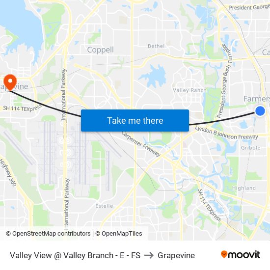 Valley View @ Valley Branch - E - FS to Grapevine map