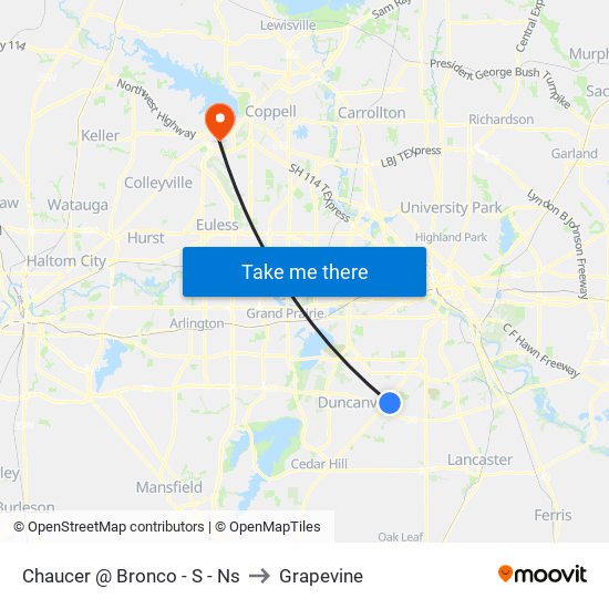 Chaucer @ Bronco - S - Ns to Grapevine map