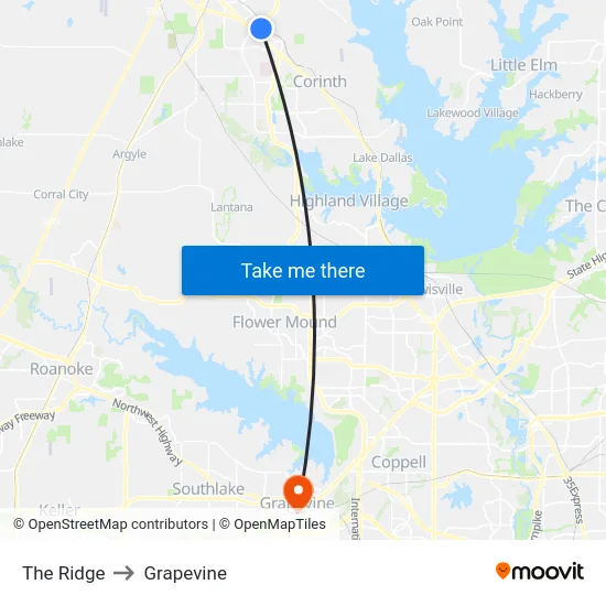 The Ridge to Grapevine map