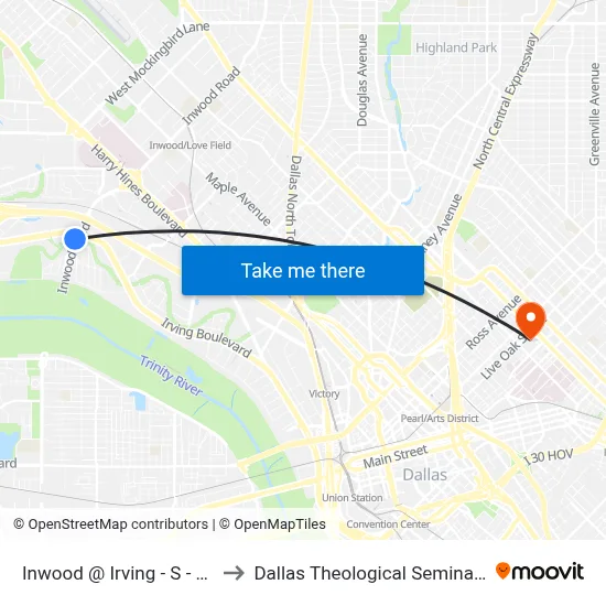 Inwood @ Irving - S - FS to Dallas Theological Seminary map