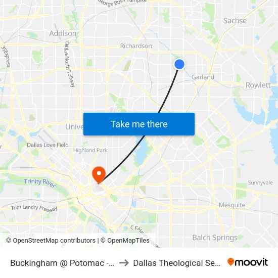 Buckingham @ Potomac - W - Ns to Dallas Theological Seminary map