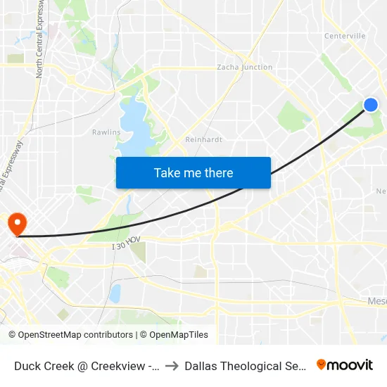 Duck Creek @ Creekview - N - Ns to Dallas Theological Seminary map