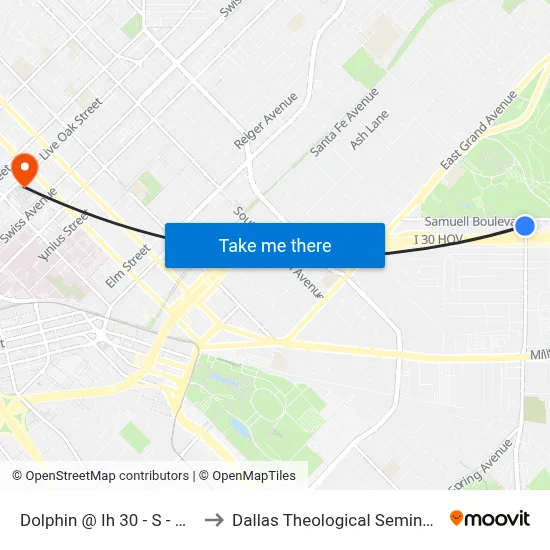 Dolphin @ Ih 30 - S - MB to Dallas Theological Seminary map