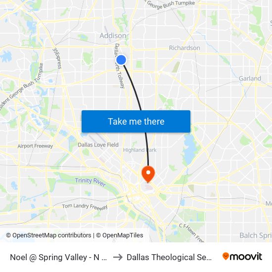 Noel @ Spring Valley - N - Mb2 to Dallas Theological Seminary map